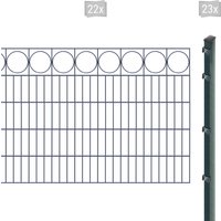 Arvotec Doppelstabmattenzaun "EXCLUSIVE 100 zum Einbetonieren "Ring" mit Zierleiste", Zaunhöhe 100 cm, Zaunlänge 2 - 60 m von Arvotec