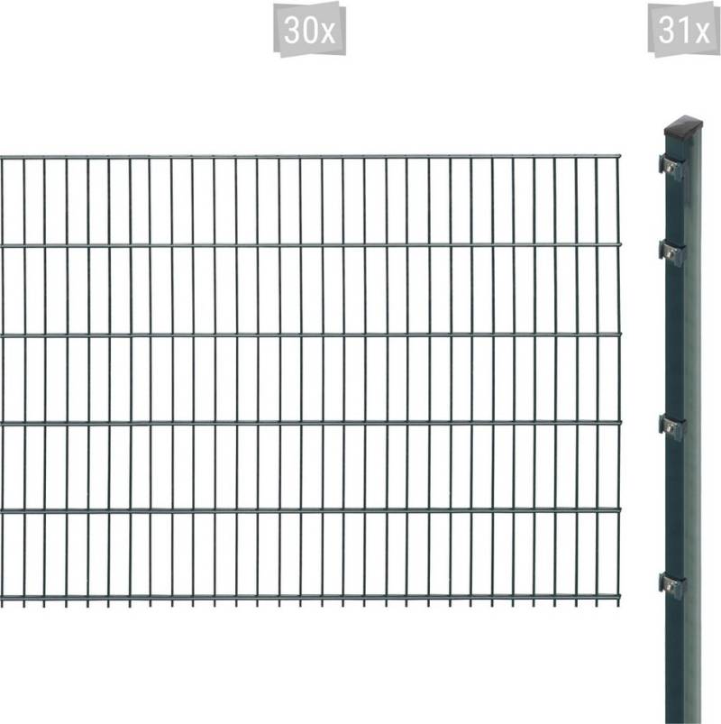Arvotec Doppelstabmattenzaun EXCLUSIVE 103 zum Einbetonieren, (Set, 61-St), Zaunhöhe 103 cm, Zaunlänge 2 - 60 m von Arvotec
