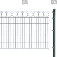 Arvotec Doppelstabmattenzaun "EXCLUSIVE 120 zum Einbetonieren "Ring" mit Zierleiste", Zaunhöhe 120 cm, Zaunlänge 2 - 60 m von Arvotec