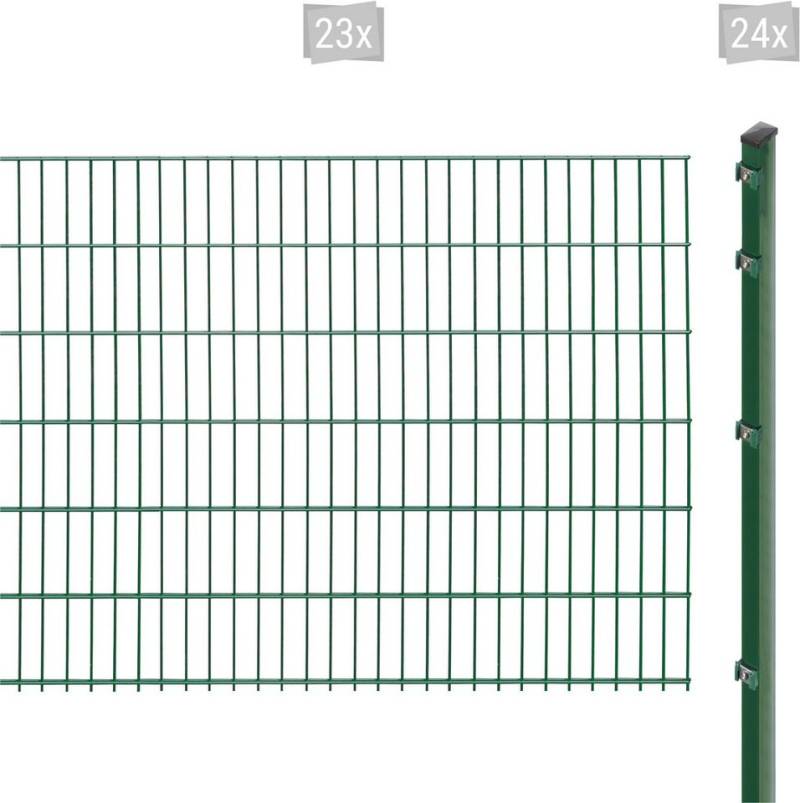 Arvotec Doppelstabmattenzaun EXCLUSIVE 123 zum Einbetonieren, (Set, 47-St), Zaunhöhe 123 cm, Zaunlänge 2 - 60 m von Arvotec