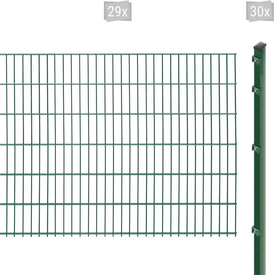 Arvotec Doppelstabmattenzaun EXCLUSIVE 123 zum Einbetonieren, (Set, 59-St), Zaunhöhe 123 cm, Zaunlänge 2 - 60 m von Arvotec