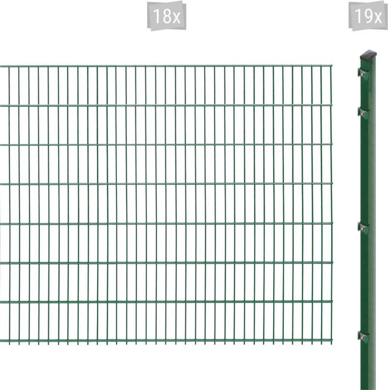 Arvotec Doppelstabmattenzaun EXCLUSIVE 143 zum Einbetonieren, (Set, 37-St), Zaunhöhe 143 cm, Zaunlänge 2 - 60 m von Arvotec