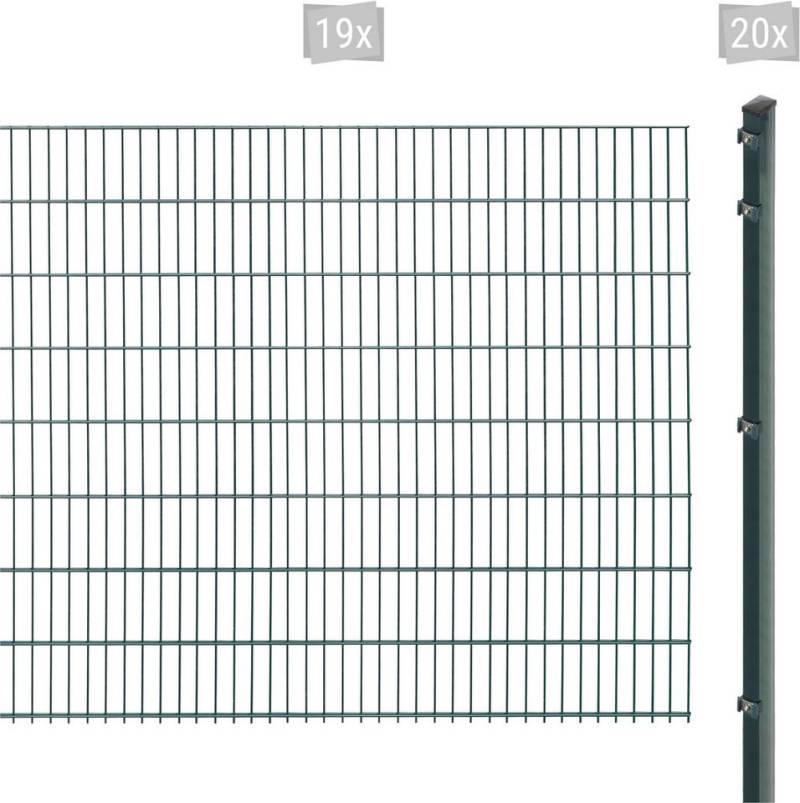 Arvotec Doppelstabmattenzaun EXCLUSIVE 163 zum Einbetonieren, (Set, 39-St), Zaunhöhe 163 cm, Zaunlänge 2 - 60 m von Arvotec