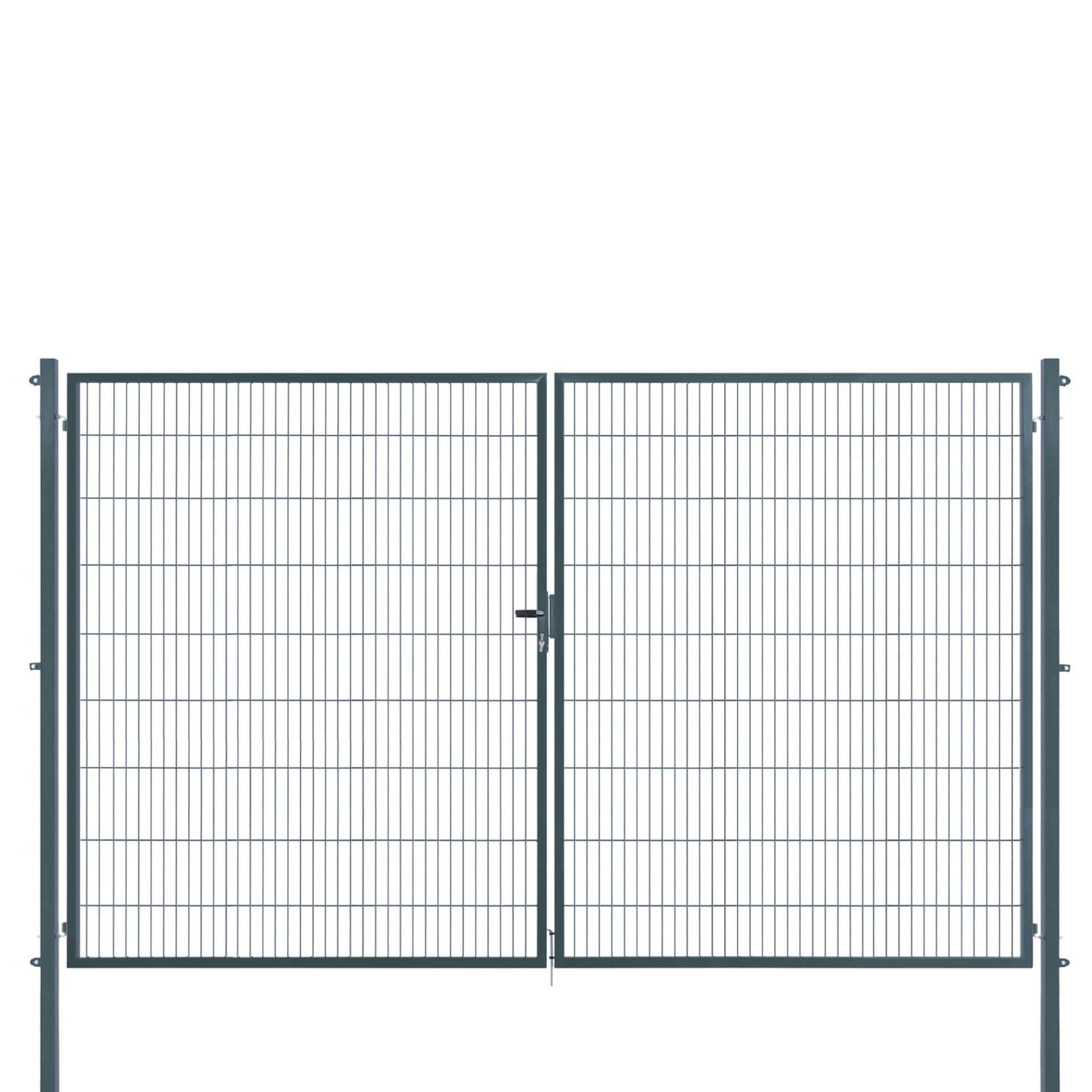 Arvotec Doppeltor 'Essential' anthrazit 400 x 180 cm, mit Zaunanschluss von Arvotec