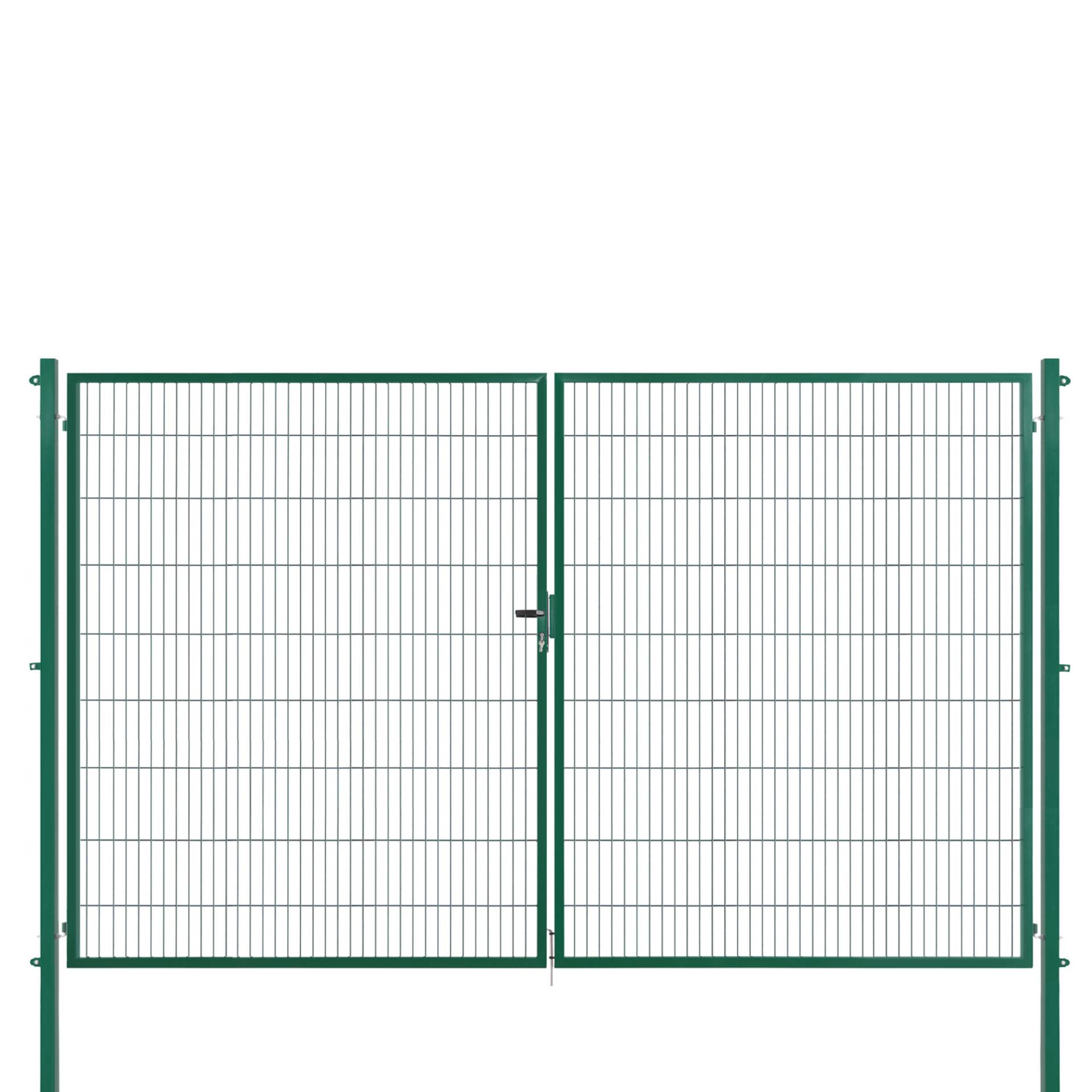 Arvotec Doppeltor 'Essential' moosgrün 400 x 180 cm, mit Zaunanschluss von Arvotec