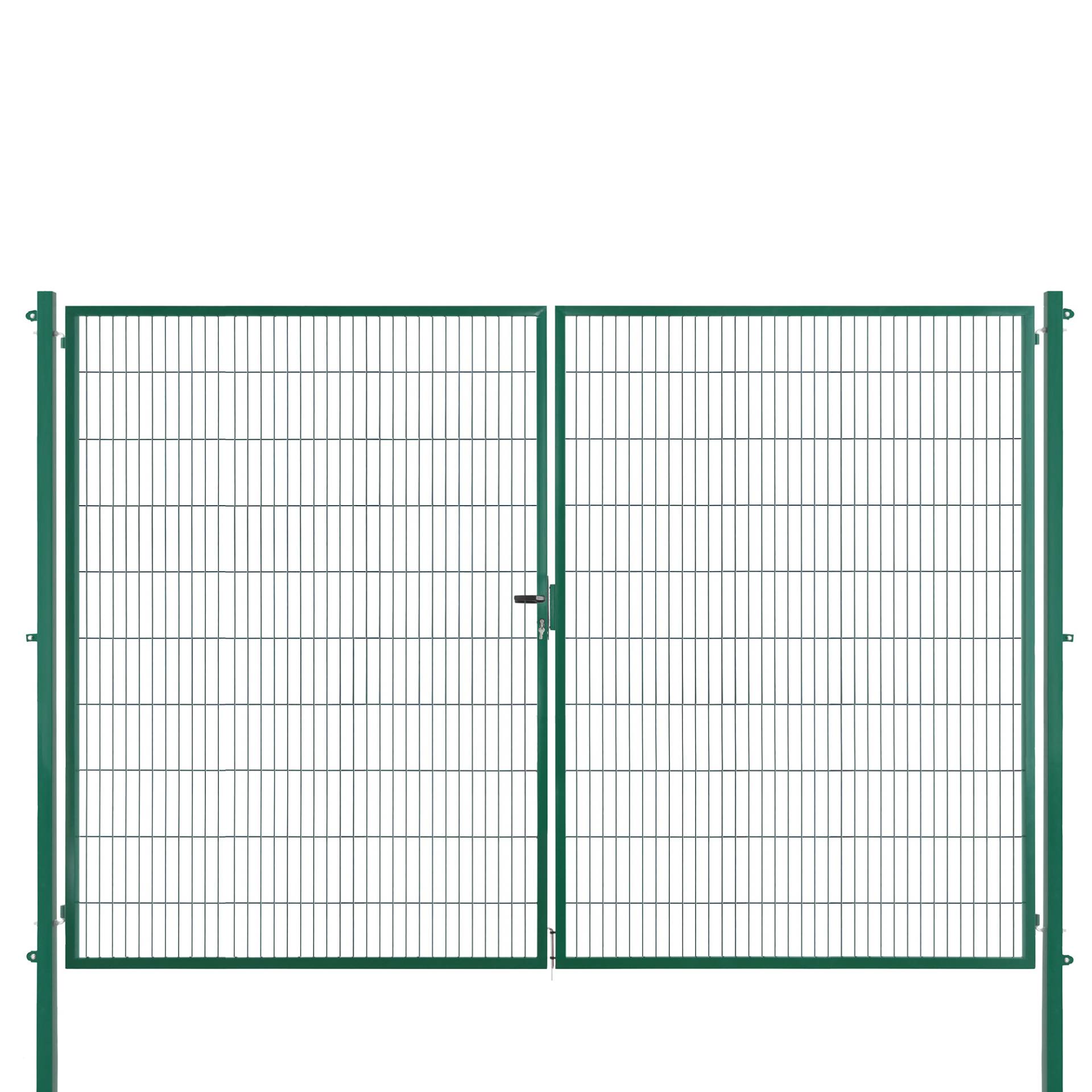 Arvotec Doppeltor 'Essential' moosgrün 400 x 200 cm, mit Zaunanschluss von Arvotec