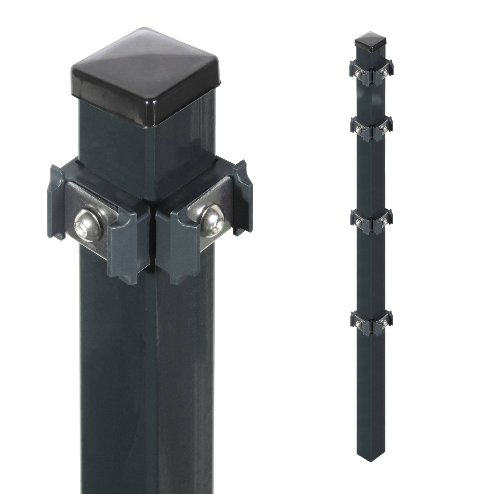 Arvotec Eckpfosten für Stabmatten 'Essential' anthrazit 4 x 4 x 150 cm Arvotec Eckpfosten für Stabmatten 'Essential' anthrazit 4 x 4 x 150 cm von Arvotec