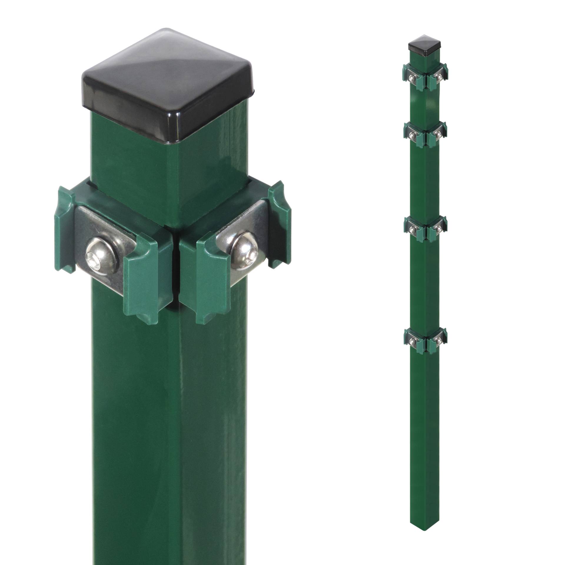 Arvotec Eckpfosten für Stabmatten 'Essential' grün 4 x 4 x 170 cm von Arvotec