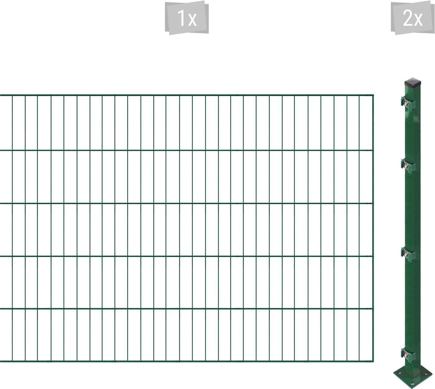 Arvotec Einstabmattenzaun ESSENTIAL 100 zum Einbetonieren, (Set), Zaunhöhe 100 cm, Zaunlänge 2 - 60 m von Arvotec