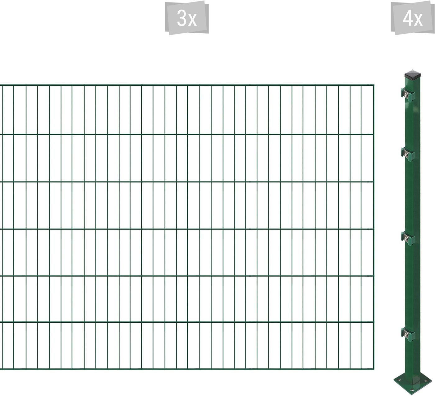 Arvotec Einstabmattenzaun ESSENTIAL 120 zum Einbetonieren, (Set), Zaunhöhe 120 cm, Zaunlänge 2 - 60 m von Arvotec