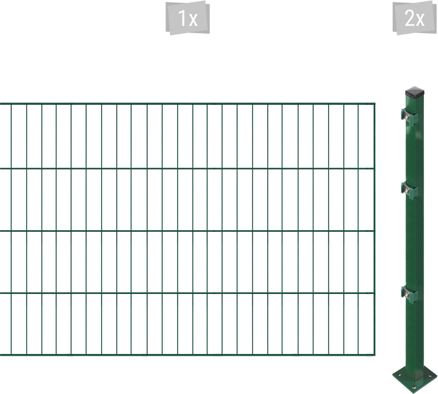 Arvotec Einstabmattenzaun ESSENTIAL 80 zum Einbetonieren, (Set), Zaunhöhe 80 cm, Zaunlänge 2 - 60 m von Arvotec