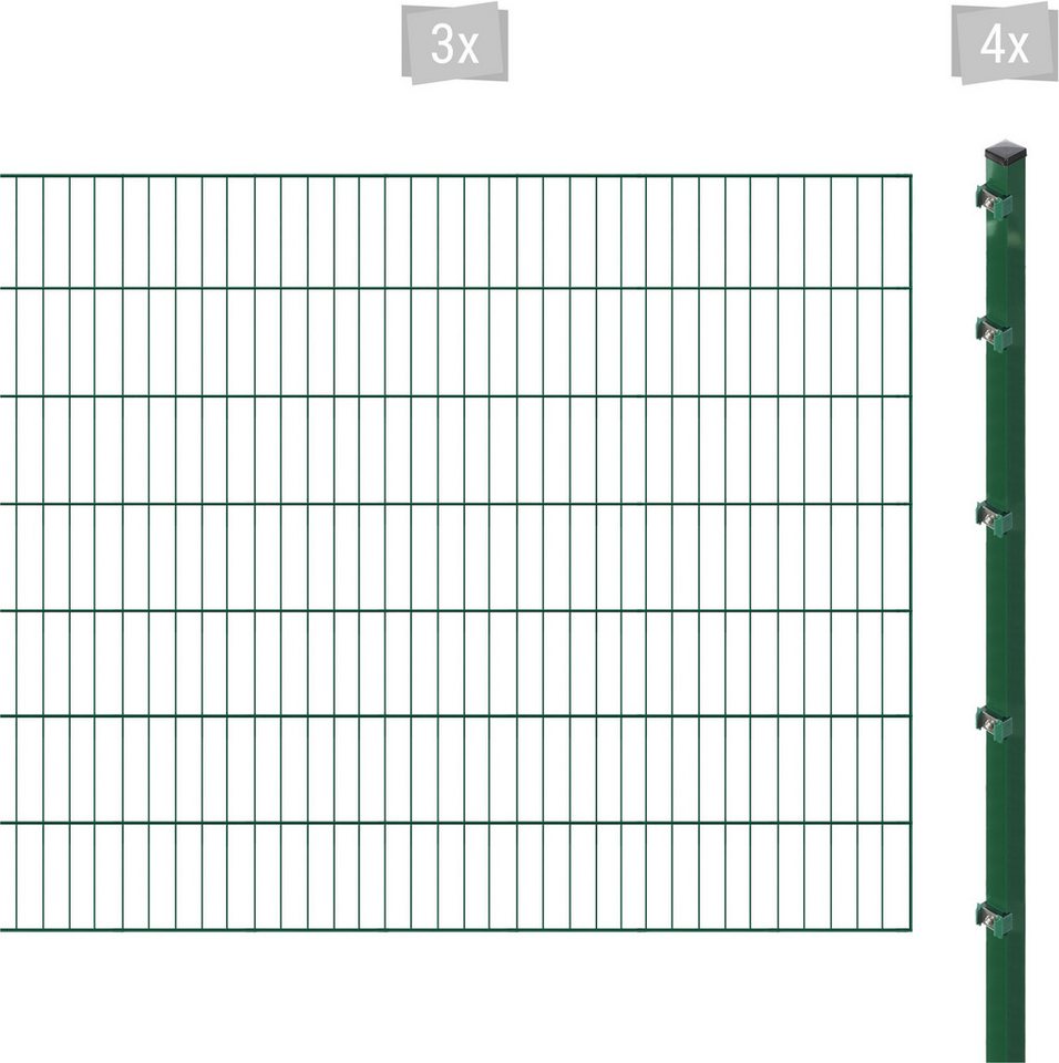 Arvotec Einstabmattenzaun ESSENTIAL 140 zum Aufschrauben, (Set), Zaunhöhe 140 cm, Zaunlänge 2 - 60 m von Arvotec