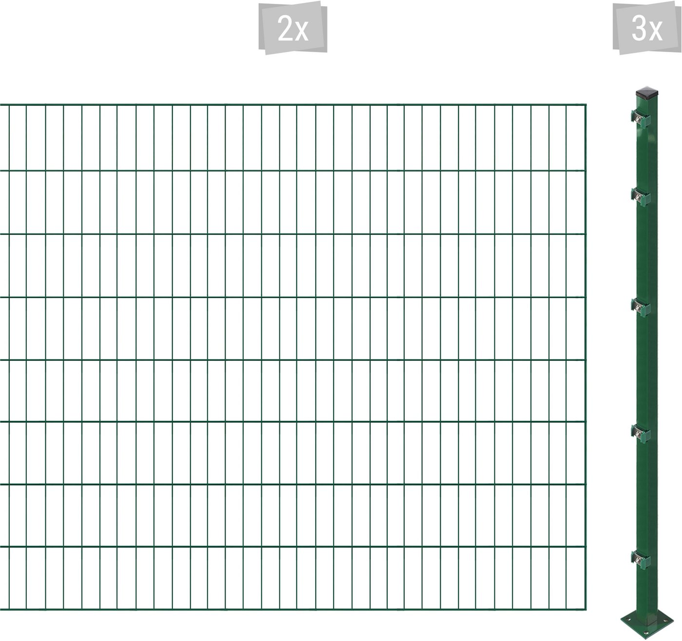 Arvotec Einstabmattenzaun ESSENTIAL 160 zum Einbetonieren, (Set), Zaunhöhe 160 cm, Zaunlänge 2 - 60 m von Arvotec
