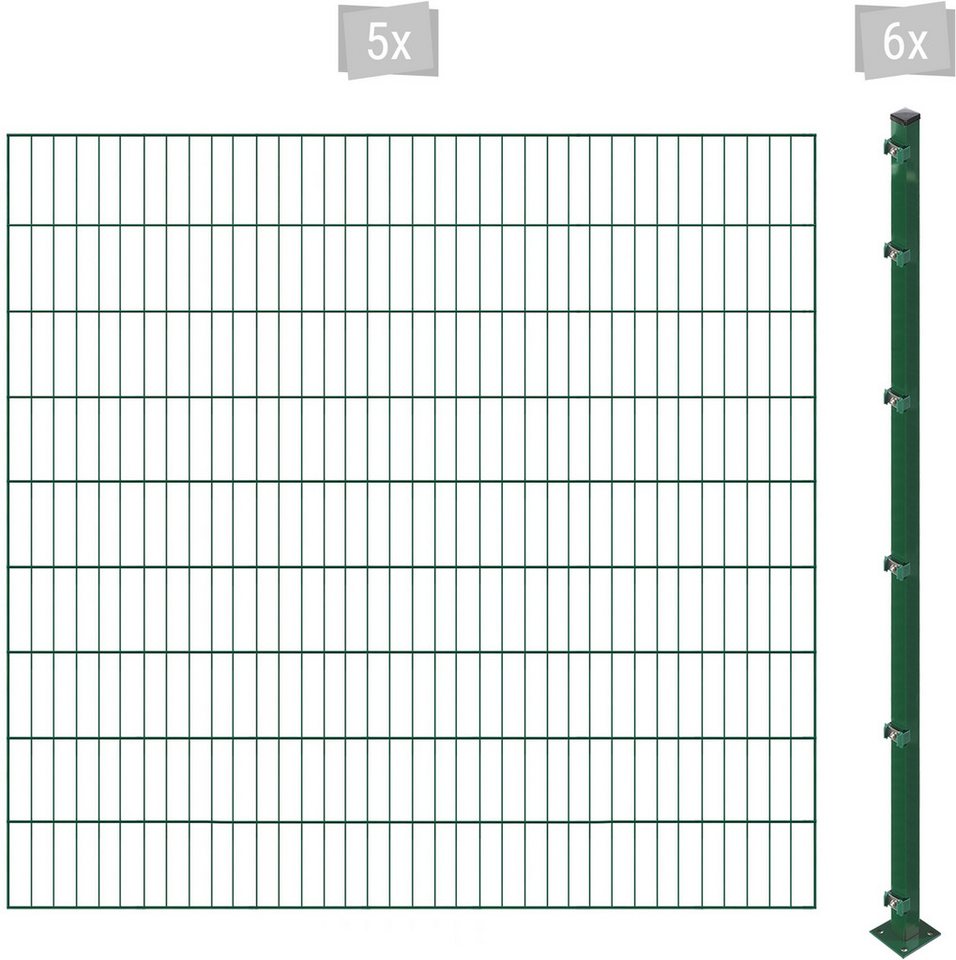 Arvotec Einstabmattenzaun ESSENTIAL 180 zum Einbetonieren, (Set), Zaunhöhe 180 cm, Zaunlänge 2 - 60 m von Arvotec