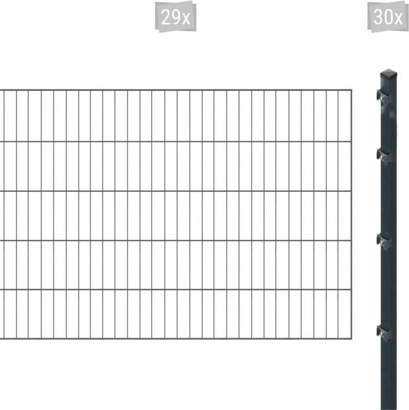 Arvotec Einstabmattenzaun ESSENTIAL 100 zum Aufschrauben, (Set, 59-St), Zaunhöhe 100 cm, Zaunlänge 2 - 60 m von Arvotec
