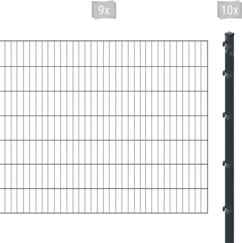 Arvotec Einstabmattenzaun ESSENTIAL 140 zum Aufschrauben, (Set, 19-St), Zaunhöhe 140 cm, Zaunlänge 2 - 60 m von Arvotec