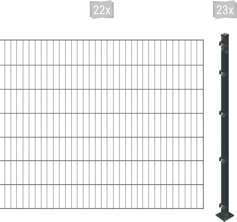 Arvotec Einstabmattenzaun ESSENTIAL 140 zum Einbetonieren, (Set, 45-St), Zaunhöhe 140 cm, Zaunlänge 2 - 60 m von Arvotec