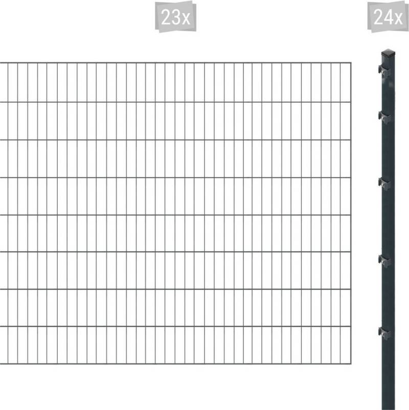 Arvotec Einstabmattenzaun ESSENTIAL 160 zum Aufschrauben, (Set, 47-St), Zaunhöhe 160 cm, Zaunlänge 2 - 60 m von Arvotec