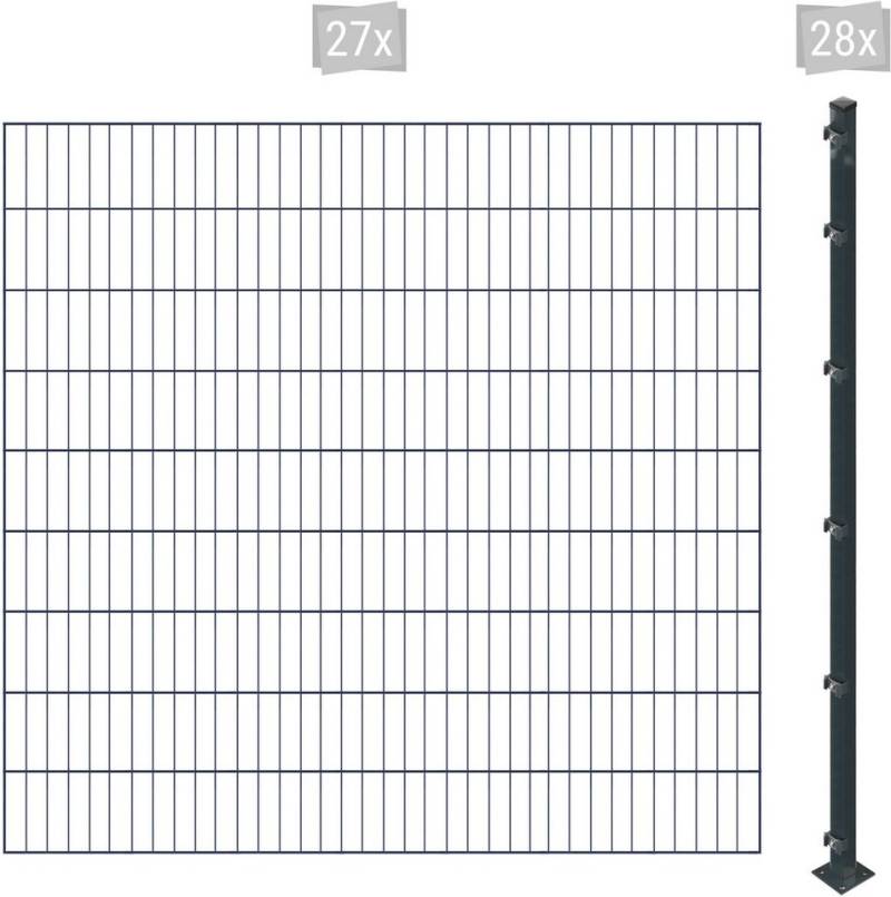 Arvotec Einstabmattenzaun ESSENTIAL 180 zum Einbetonieren, (Set, 55-St), Zaunhöhe 180 cm, Zaunlänge 2 - 60 m von Arvotec