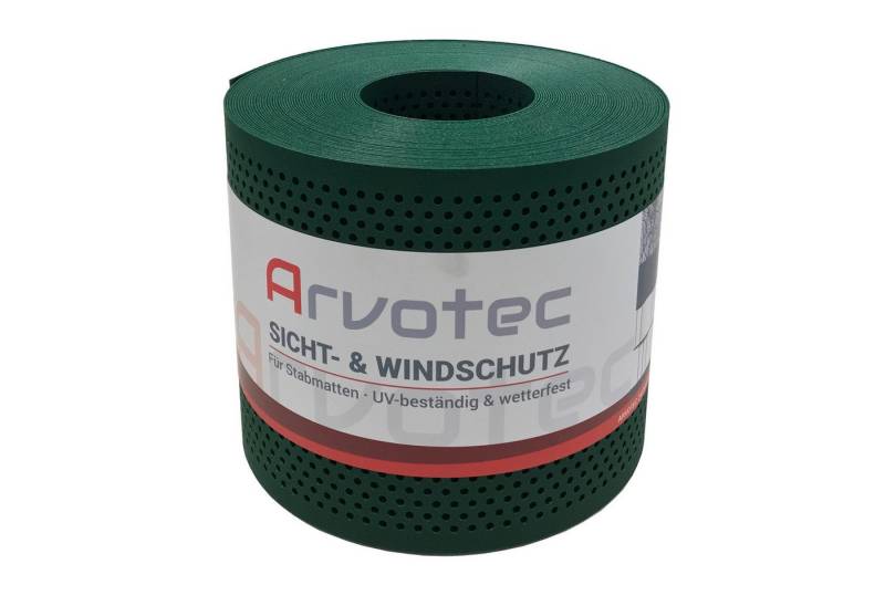 Arvotec Sichtschutzstreifen EXCLUSIVE Sichtschutzrolle 25m "Gelocht", keine Klemmschienen nötig von Arvotec