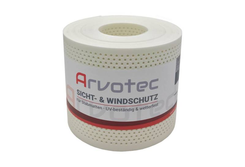 Arvotec Sichtschutzstreifen EXCLUSIVE Sichtschutzrolle 25m "Gelocht", keine Klemmschienen nötig von Arvotec