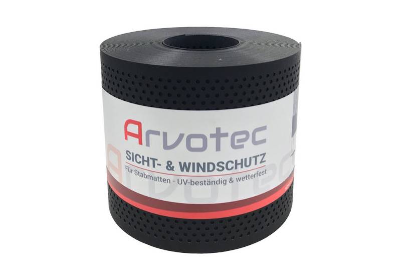 Arvotec Sichtschutzstreifen EXCLUSIVE Sichtschutzrolle 25m "Gelocht", keine Klemmschienen nötig von Arvotec