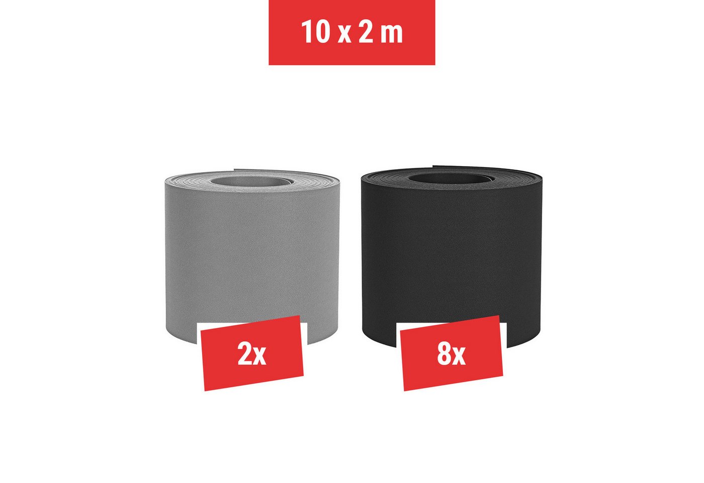 Arvotec Sichtschutzstreifen Sichtschutzstreifen 10x 200 cm verschiedene Farben, keine Klemmschienen nötig von Arvotec