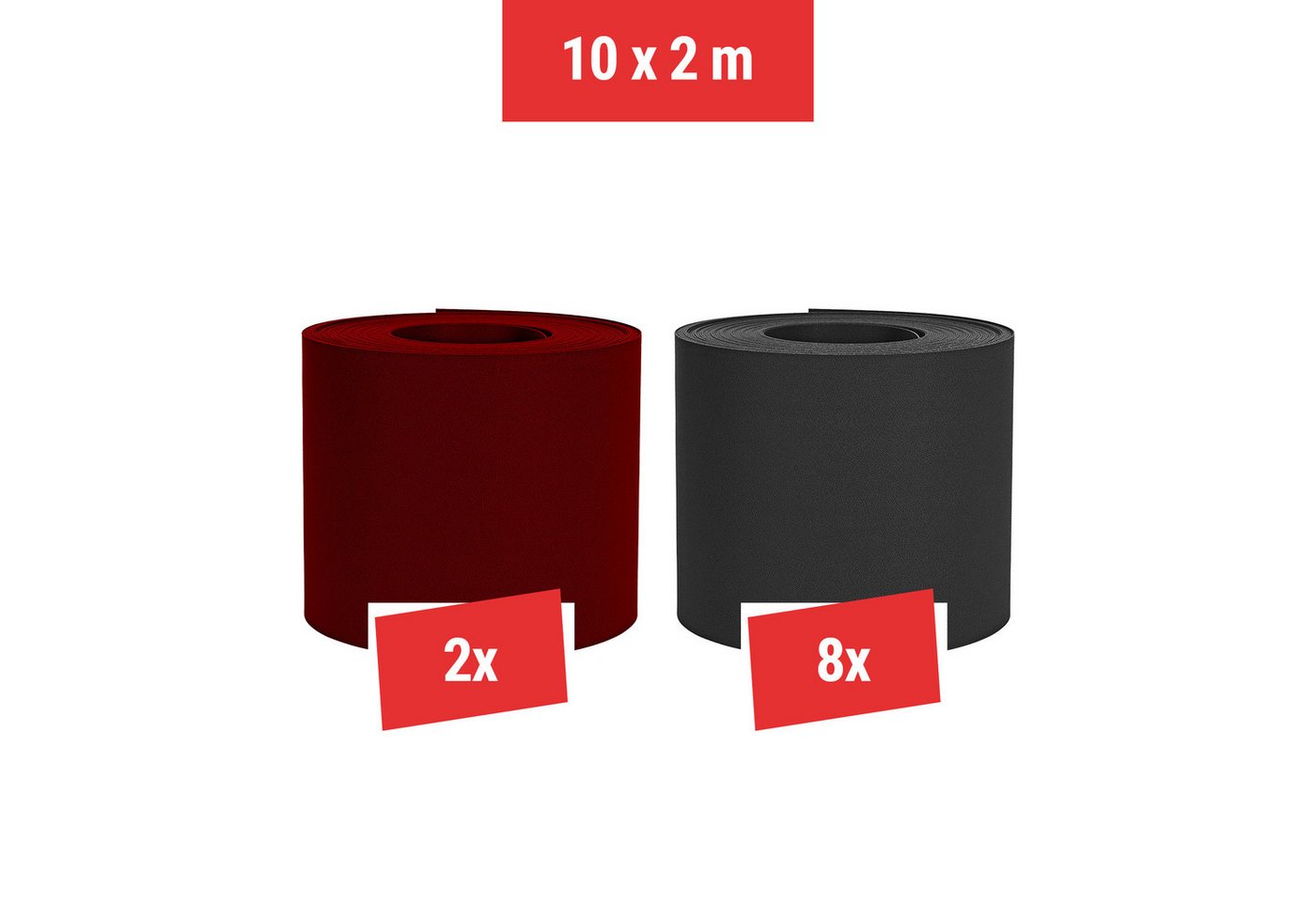 Arvotec Sichtschutzstreifen Sichtschutzstreifen 10x 200 cm verschiedene Farben, keine Klemmschienen nötig von Arvotec