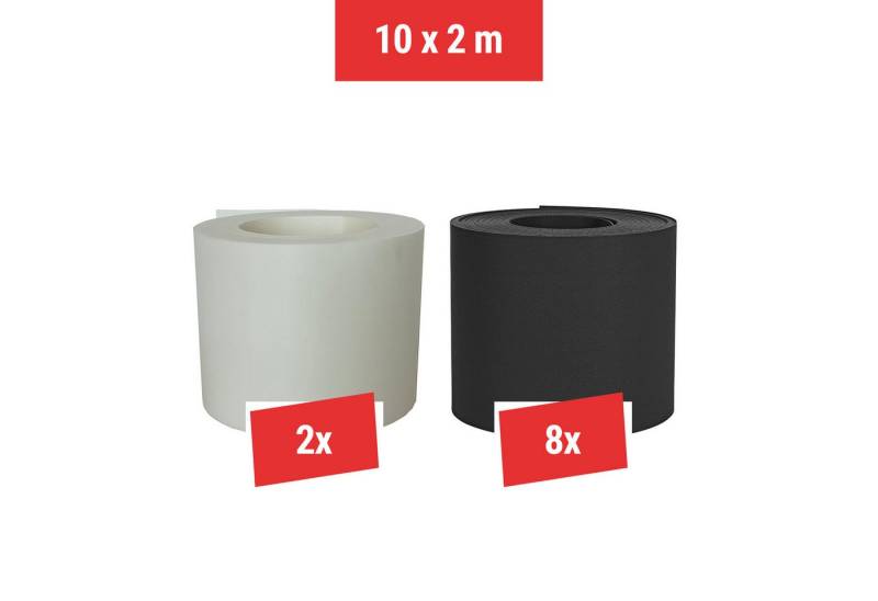 Arvotec Sichtschutzstreifen Sichtschutzstreifen 10x 200 cm verschiedene Farben, keine Klemmschienen nötig von Arvotec