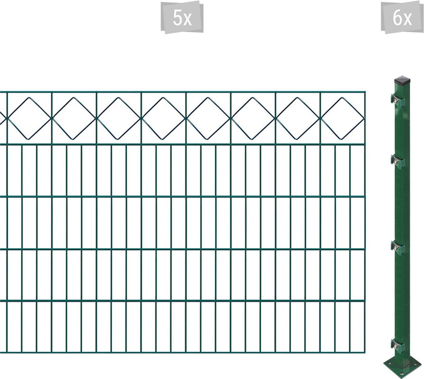 Arvotec Zaun ESSENTIAL 100 zum Aufschrauben Karo", (Set, Dekormattenzaun), Zaunhöhe 100 cm, Zaunlänge 2 - 60 m" von Arvotec