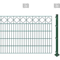 Arvotec Doppelstabmattenzaun "ESSENTIAL 100 zum Aufschrauben "Karo" mit Zierleiste" von Arvotec