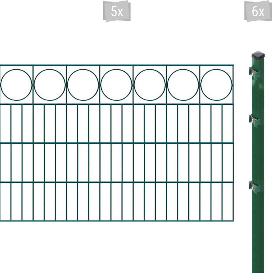 Arvotec Doppelstabmattenzaun ESSENTIAL 80 zum Einbetonieren "Ring" mit Zierleiste, (Set), Zaunhöhe 80 cm, Zaunlänge 2 - 60 m von Arvotec