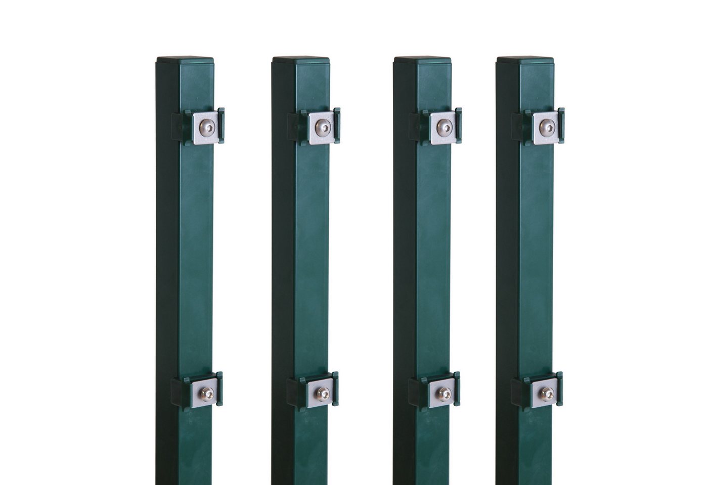 Arvotec Zaunpfosten 4x Pfosten zum Aufschrauben für Mattenhöhe 180/183 cm Grün, (0-St), zum Aufschrauben, ohne Bodenplatte von Arvotec