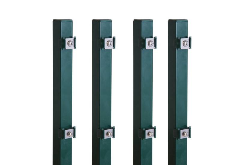 Arvotec Zaunpfosten 4x Pfosten zum Aufschrauben für Mattenhöhe 180/183 cm Grün, (0-St), zum Aufschrauben, ohne Bodenplatte von Arvotec