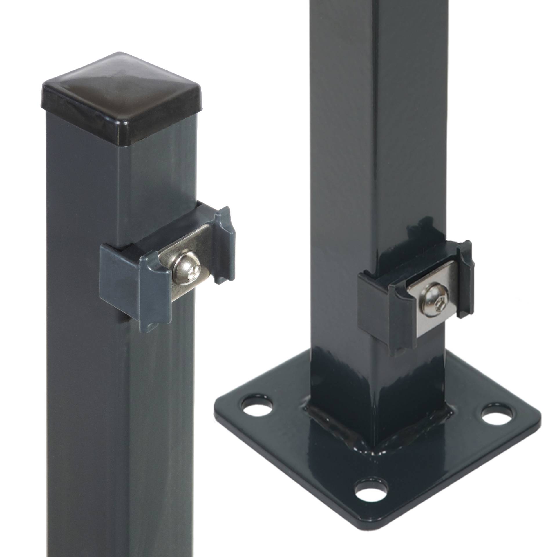 Arvotec Zaunpfosten für Stabmatten 'Easy' anthrazit 4 x 4 x 108 cm Arvotec Zaunpfosten für Stabmatten 'Easy' anthrazit 4 x 4 x 108 cm von Arvotec