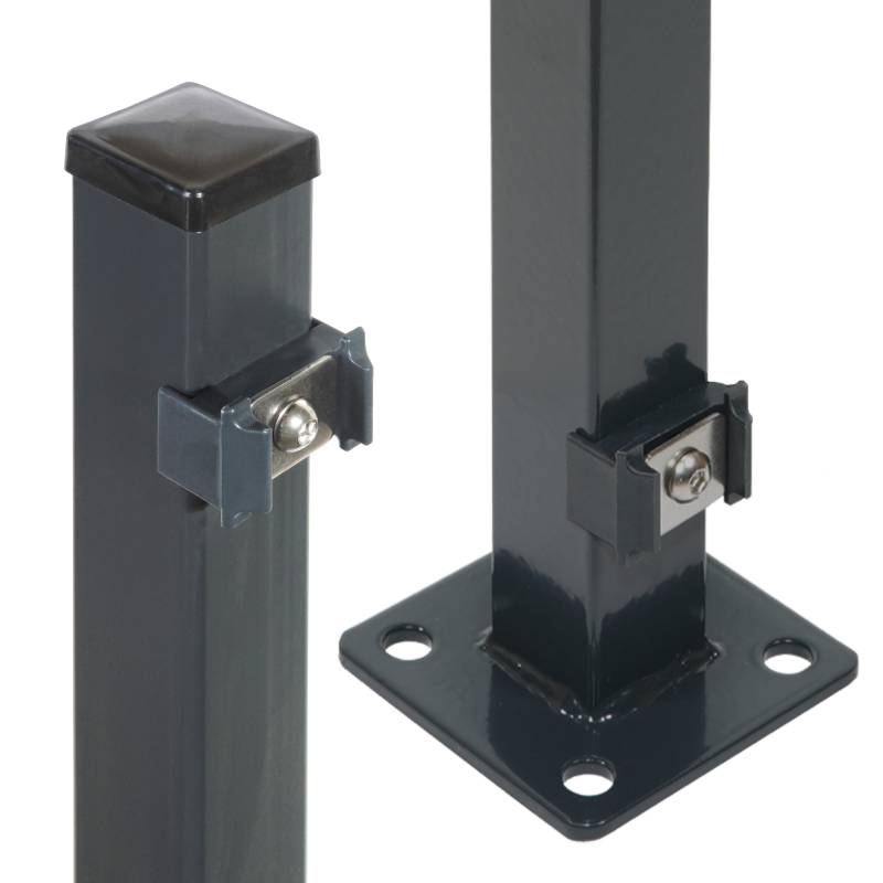 Arvotec Zaunpfosten für Stabmatten 'Easy' anthrazit 4 x 4 x 128 cm Arvotec Zaunpfosten für Stabmatten 'Easy' anthrazit 4 x 4 x 128 cm von Arvotec