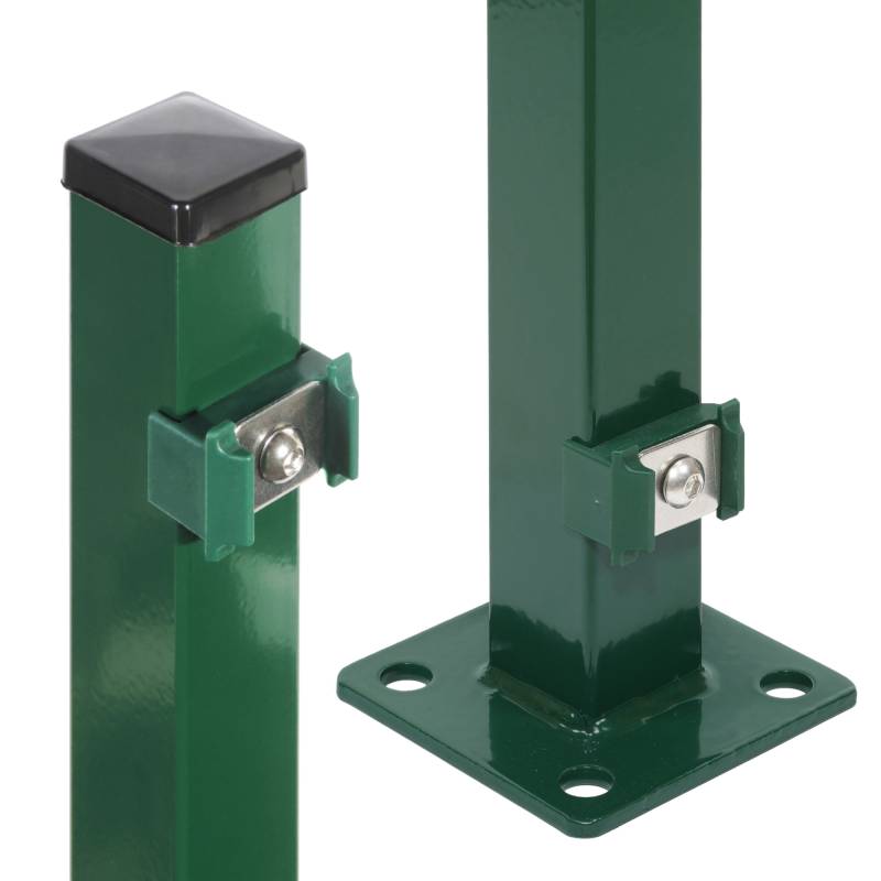 Arvotec Zaunpfosten für Stabmatten 'Easy' grün 4 x 4 x 108 cm von Arvotec