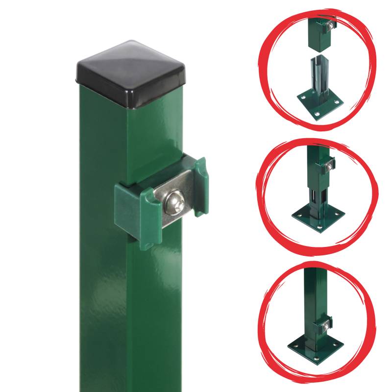 Arvotec Zaunpfosten für Stabmatten 'Essential' grün 4 x 4 x 191,5 cm Arvotec Zaunpfosten für Stabmatten 'Essential' grün 4 x 4 x 191,5 cm von Arvotec