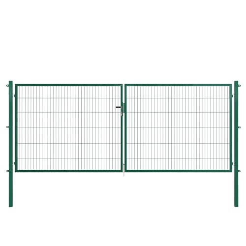 Doppeltor | extra breit, B400 x H120 cm | Grün RAL 6005 | Doppelflügeltor inkl. Torpfosten & Schließzylinder | verzinkt & pulverbeschichtet | UV- und witterungsbeständig Doppeltor | extra breit, B400 x H120 cm | Grün RAL 6005 | Doppelflügeltor inkl. Torpfosten & Schließzylinder | verzinkt & pulverbeschichtet | UV- und witterungsbeständig von Arvotec