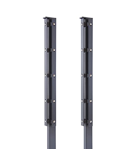 Eckpfosten mit Abdeckleiste für Stabmattenzaun, 2 Stück, 60x40 mm, grün oder anthrazit - 140-, 160- oder 180 cm - inkl. Befestigung und Abdeckleiste (140 cm - Anthrazit) von Arvotec