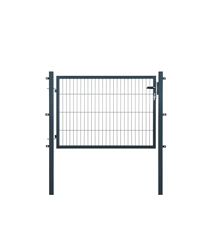 Gartentor | extra breit, B150 x H80 cm | Anthrazit RAL 7016 | Einzeltor inkl. Torpfosten & Schließzylinder | verzinkt & pulverbeschichtet | UV- und witterungsbeständig Gartentor | extra breit, B150 x H80 cm | Anthrazit RAL 7016 | Einzeltor inkl. Torpfosten & Schließzylinder | verzinkt & pulverbeschichtet | UV- und witterungsbeständig von Arvotec