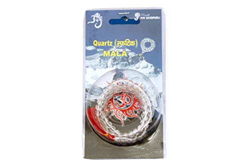 Sphatik (Quarz) Original und zertifiziert, 4 mm Mala, 108 + 1 Perlen von Sphathik-B08L3PGWMRNAMZ von Arwacraft