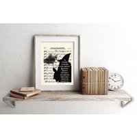 Herr Der Ringe Gandalf Silhouette A Zauberer Ist Never Late Noten Kunstdruck von ArwenPrints
