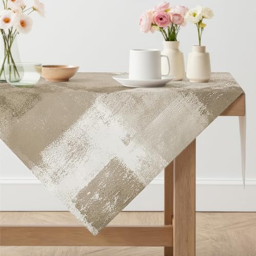 Arwllzz Tischdecke Modern Abwaschbare Beige 100x100 cm Kurz Tischdecken Leinen Mittelläufer Kunst Gemälde Tisch Deko Landhausstil Mitteldecke Tischdekoration für Herbst Party Outdoor Arwllzz Tischdecke Modern Abwaschbare Beige 100x100 cm Kurz Tischdecken Leinen Mittelläufer Kunst Gemälde Tisch Deko Landhausstil Mitteldecke Tischdekoration für Herbst Party Outdoor von Arwllzz
