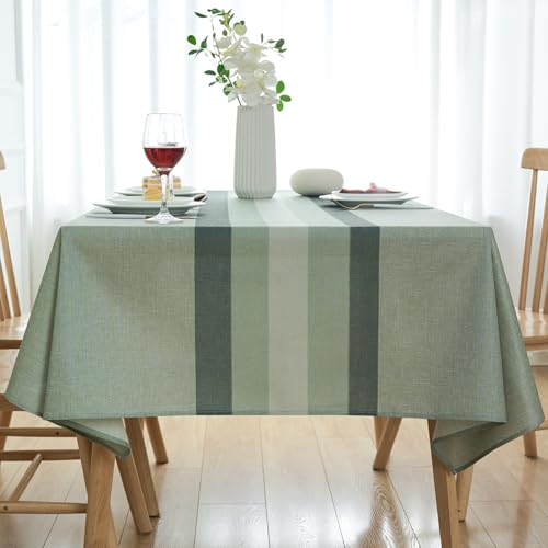 Streifen Tischdecke Moderne 200x140cm Grün Rechteckige Tischdecken Vintage Tischtuch Outdoor Gartentisch Wetterfest Küchentischabdeckung für Frühling Herbst Geburtstag Modern Streifen Tischdecke Moderne 200x140cm Grün Rechteckige Tischdecken Vintage Tischtuch Outdoor Gartentisch Wetterfest Küchentischabdeckung für Frühling Herbst Geburtstag Modern von Arwllzz