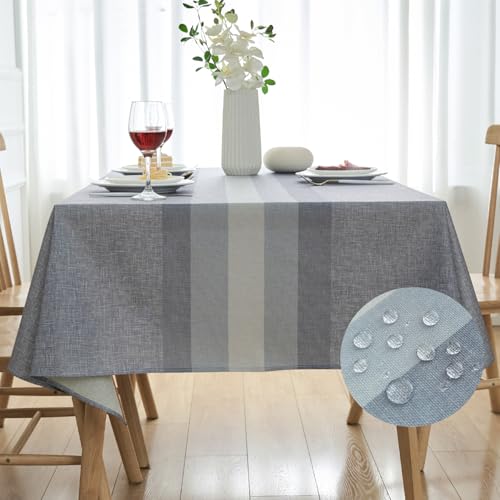 Tischdecke Outdoor Anthrazit 140 x 140 Hellgrau Tischwäsche Leinen Optik Fleckschutz Abwaschbar Tischtuch Runde Wasserdicht Garten-Tischdecken Outdoor für Küche, Esstisch, Couchtisch Party Tischdecke Outdoor Anthrazit 140 x 140 Hellgrau Tischwäsche Leinen Optik Fleckschutz Abwaschbar Tischtuch Runde Wasserdicht Garten-Tischdecken Outdoor für Küche, Esstisch, Couchtisch Party von Arwllzz