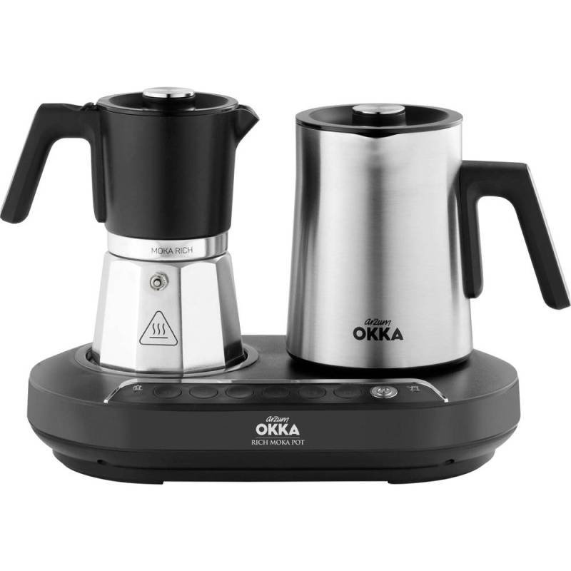 Arzum Okka Ok0027 0500 Mokka Pot Kaffeekocher Kaffeemaschine Chrom Küchengerät B-Ware von Arzum