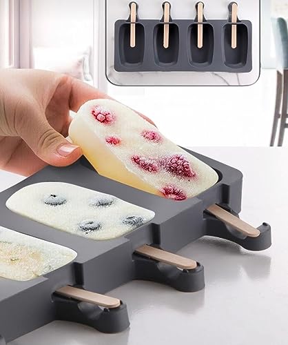 Eisformen Silikon Formen,Stieleisformen,BPA Frei Kuchen Eis am Stiel Backform, Eiscreme form- Pop Ice Lolly Mould Eis Selber Machen Dessertform, 1 Stück von As-Ar Ev Teknolojileri