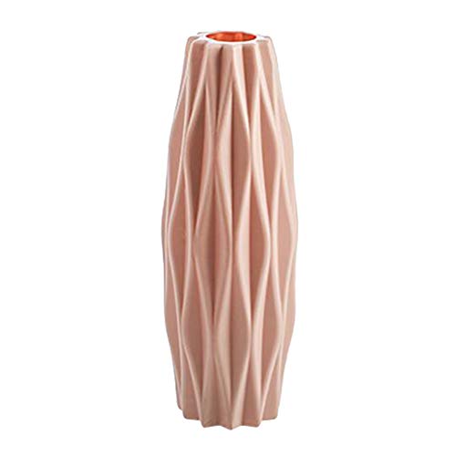 Asalinao Kreative Anti-Tropfen-Vase, tropfenbeständige PP-Farbe, kreative porzellanähnliche dekorative Vase für das Home Office, Vase, Moderne Tischvase, Vasendekoration (Rosa) von Asalin