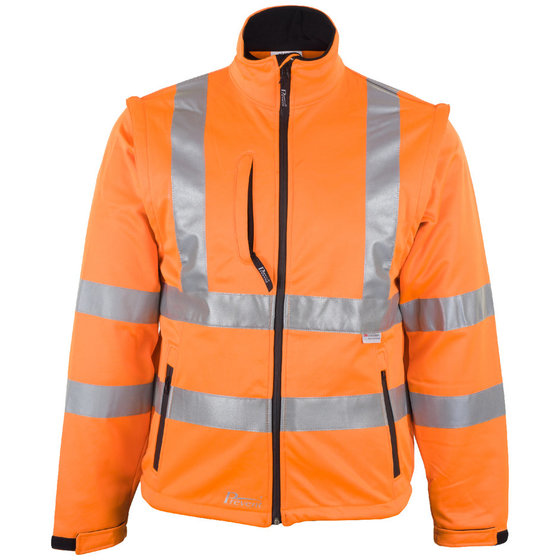 ASATEX® - Prevent® Warnschutz-Softshell-Jacke, Ärmel abtrennbar, warnorange, Größe 2XL von Asatex